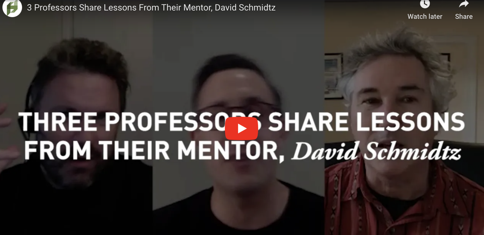 The Mentorship Mantras of David Schmidtz