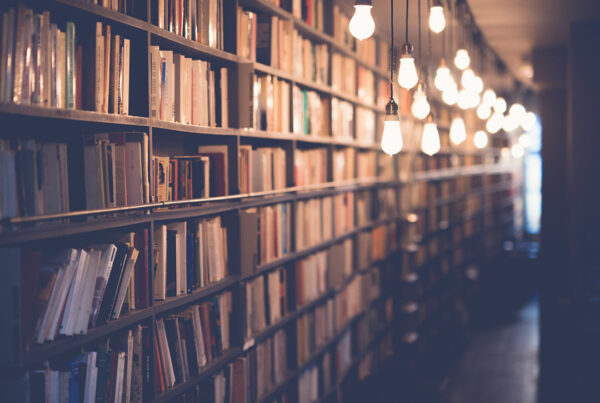 wall of books